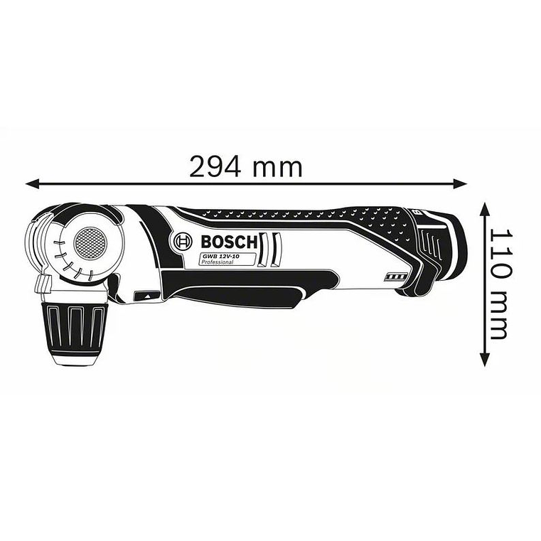 Aparafusadora/Berbequim Angular sem fio GWB 12V-10 BOSCH  2