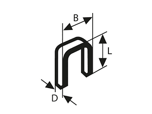 Agrafo de Arame Fino TIPO 55 - 6mm BOSCH (1000 Un.)