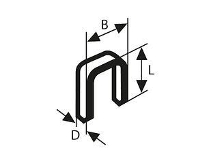 Agrafo de Arame Fino TIPO 55 - 6mm BOSCH (1000 Un.)