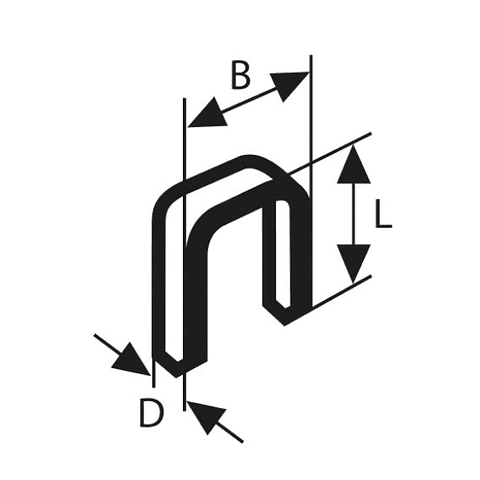 Agrafo de Arame Fino TIPO 55 - 6mm BOSCH (1000 Un.)