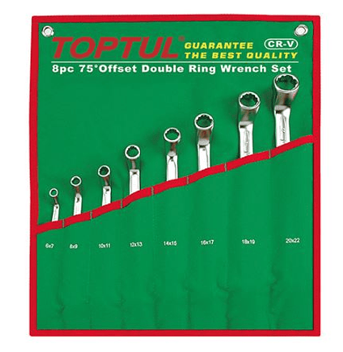 Jogo de Chaves de Luneta 75° com 8 Pc TOPTUL