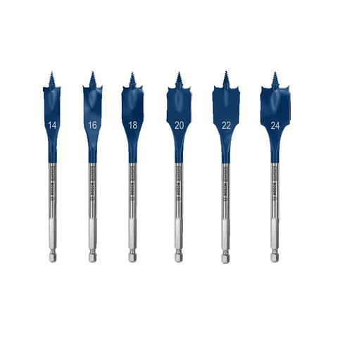 Conjunto de 6 brocas planas para madeira EXPERT SELFCUT SPEED BOSCH