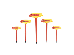 Jogo de 5 chaves sextavadas com punho VDE CK TOOLS 