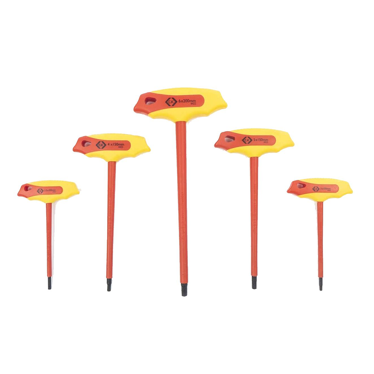 Jogo de 5 chaves sextavadas com punho VDE CK TOOLS  1