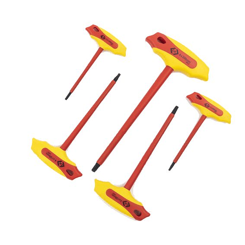 Jogo de 5 chaves sextavadas com punho VDE CK TOOLS 