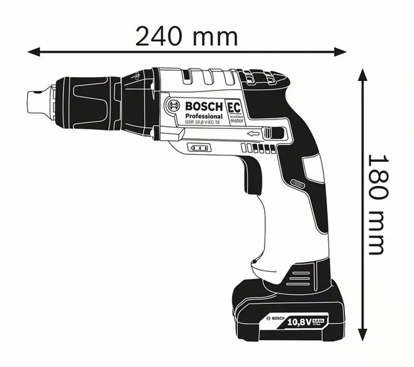 Aparafusadora de pladur a bateria 12 Volts GTB 12V-11 + 2 Baterias 2.0Ah BOSCH  3