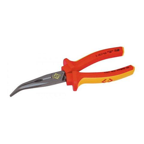 Alicate de pontas curvas 45º isolado VDE 200mm CK TOOLS
