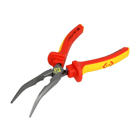 Alicate de pontas curvas 45º isolado VDE 200mm CK TOOLS