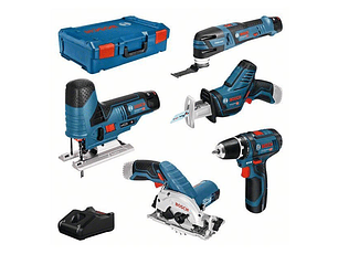 Kit de 5 ferramentas 12V + 3 baterias + XL-BOXX BOSCH