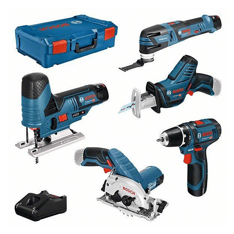 Kit de 5 ferramentas 12V + 3 baterias + XL-BOXX BOSCH