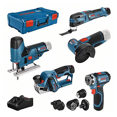 Kit de 5 ferramentas 12V + 3 baterias (2x2.0Ah + 1x3.0Ah) + XL-BOXX BOSCH