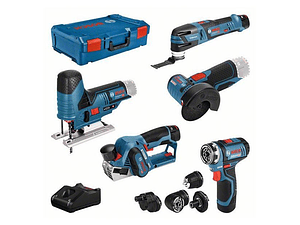 Kit de 5 ferramentas 12V + 3 baterias (2x2.0Ah + 1x3.0Ah) + XL-BOXX BOSCH