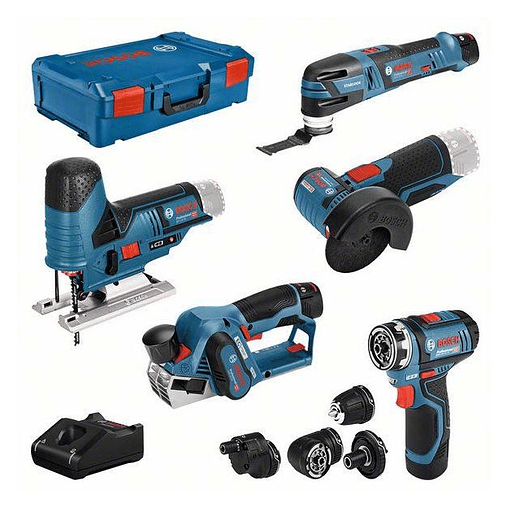 Kit de 5 ferramentas 12V + 3 baterias (2x2.0Ah + 1x3.0Ah) + XL-BOXX BOSCH 1