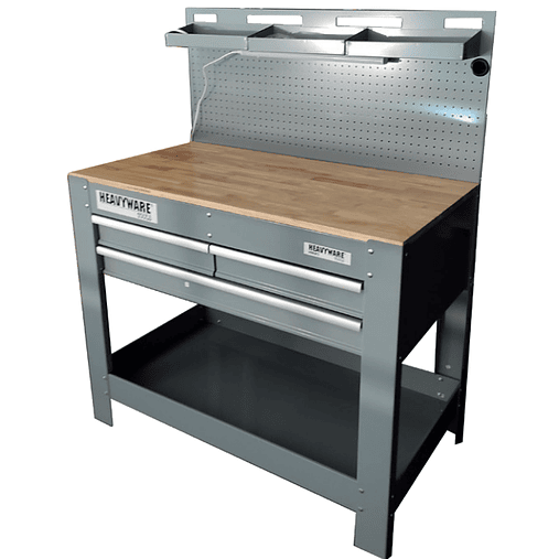 Bancada de Trabalho + Painel + 3 Gavetas + Iluminação HEAVYWARE  1