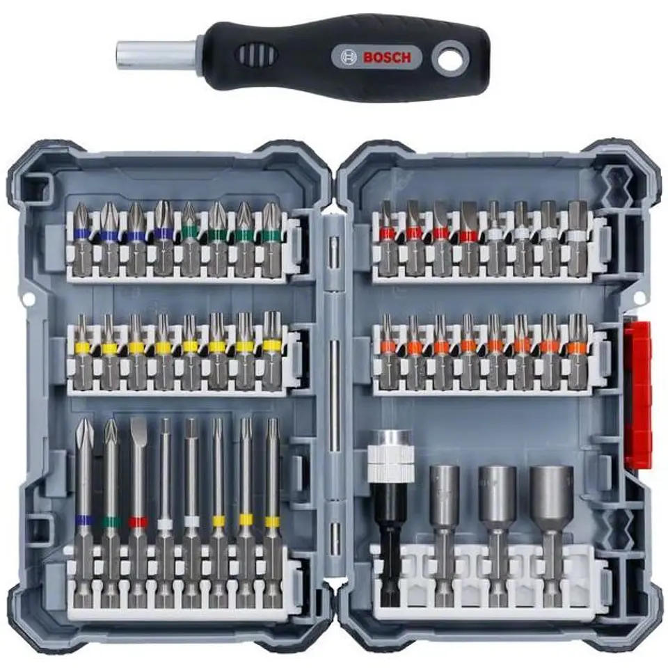 Conjunto de pontas de aparafusar e chaves de caixa Extra Hard BOSCH (45 pcs) 1
