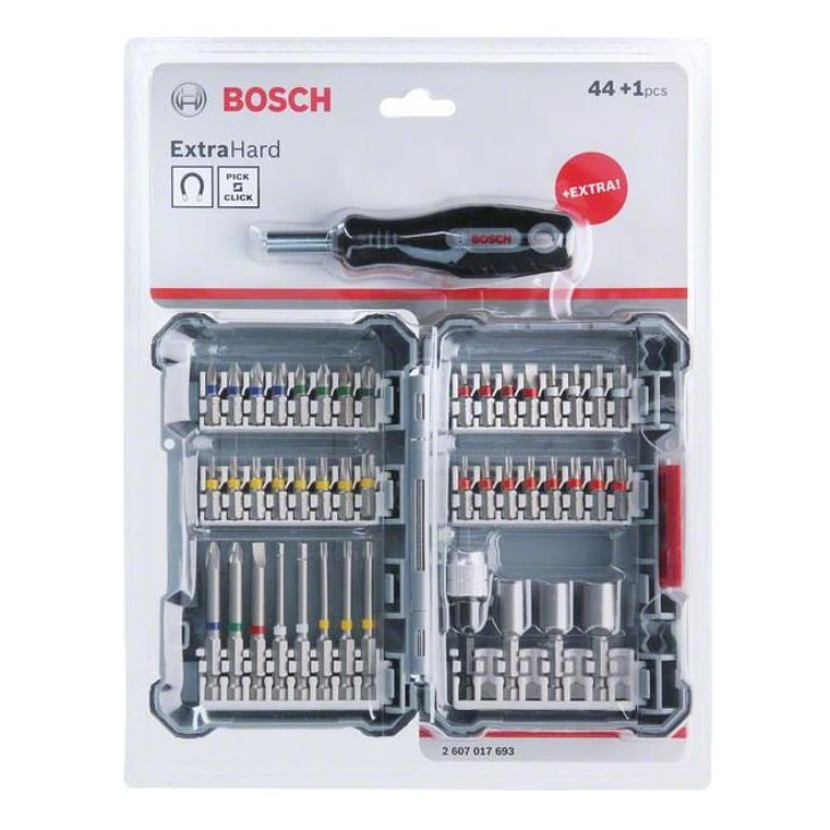 Conjunto de pontas de aparafusar e chaves de caixa Extra Hard BOSCH (45 pcs) 2