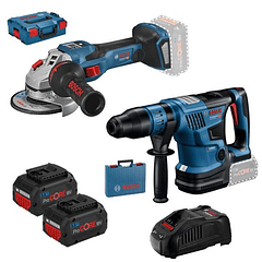 Conjunto BITURBO Rebarbadora GWS 18V-15 SC e Martelo GBH 18V-34 CF + 2x ProCORE18V 5.5Ah BOSCH