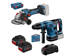 Conjunto BITURBO Rebarbadora GWS 18V-15 SC e Martelo GBH 18V-34 CF + 2x ProCORE18V 5.5Ah BOSCH