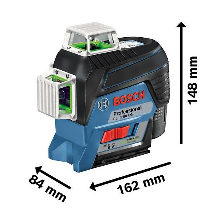 Nivel laser 3 Linhas Verdes GLL 3-80 CG + BM1 Professional BOSCH 2
