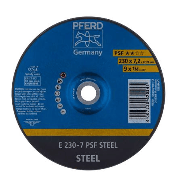 Disco de Rebarbar Aço E-PSF STEEL PFERD 3