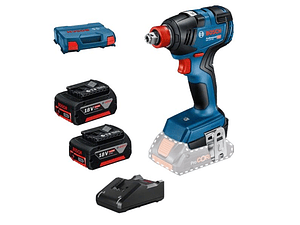 Aparafusadora de impacto GDX 18V-200 + 2 Baterias 18V 4.0Ah L-CASE BOSCH