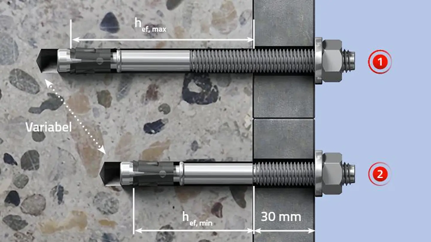 10 Un. Bucha com Perno de ancoragem em Aço Eletro-Zincado FAZII 12X130 (12/30) FISCHER 2
