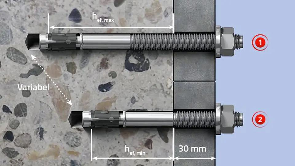 10 Un. Bucha com Perno de ancoragem em Aço Eletro-Zincado FAZII 12X130 (12/30) FISCHER 2