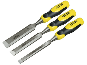 Jogo de 3 Formões Cabo Bimatéria e Fio Biselado 2-16-887 STANLEY