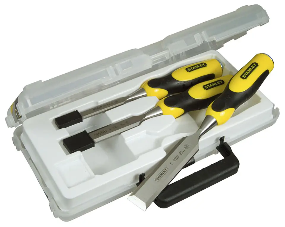 Jogo de 3 Formões Cabo Bimatéria e Fio Biselado 2-16-887 STANLEY 2