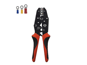 Alicate de Cravar terminais olhal isolados c/ roquete 0.5 - 6.0mm² T3682A CK TOOLS