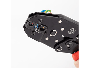 Alicate de Cravar terminais olhal isolados c/ roquete 0.5 - 6.0mm² T3682A CK TOOLS