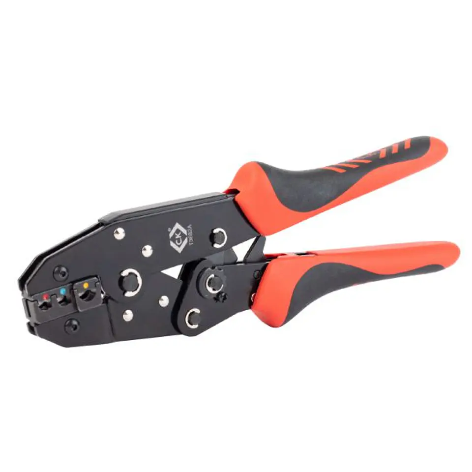 Alicate de Cravar terminais olhal isolados c/ roquete 0.5 - 6.0mm² T3682A CK TOOLS 3