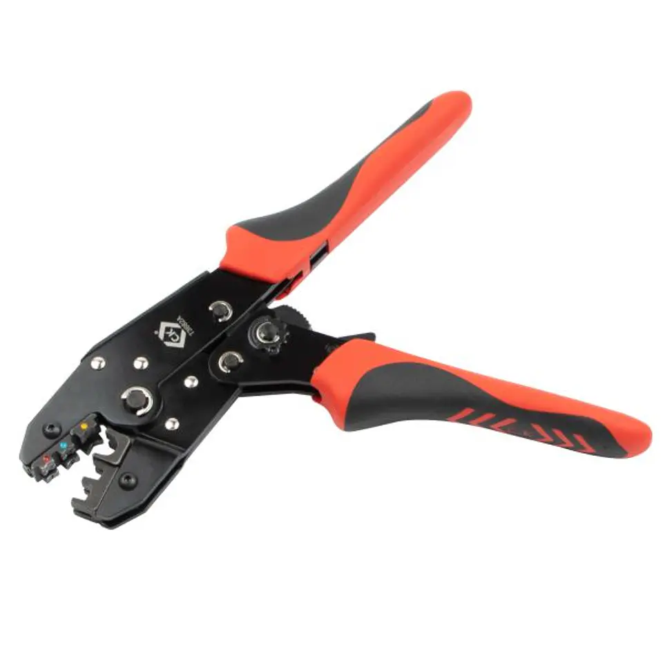 Alicate de Cravar terminais olhal isolados c/ roquete 0.5 - 6.0mm² T3682A CK TOOLS 4