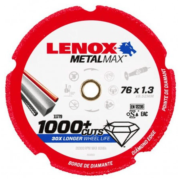 Disco de Diamante Corte Metal 76mm METALMAX™ TIPO 41 LENOX - COPIE 1