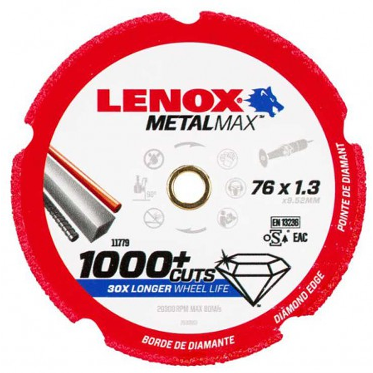 Disco de Diamante Corte Metal 76mm METALMAX™ TIPO 41 LENOX  1