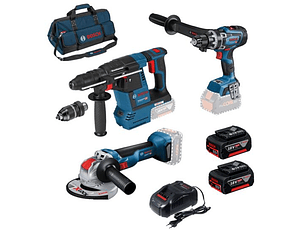 Conjunto GBH 18V-26 F + GSR 18V-150 C BITURBO + GWX 18V-10 (125mm) X-LOCK BOSCH