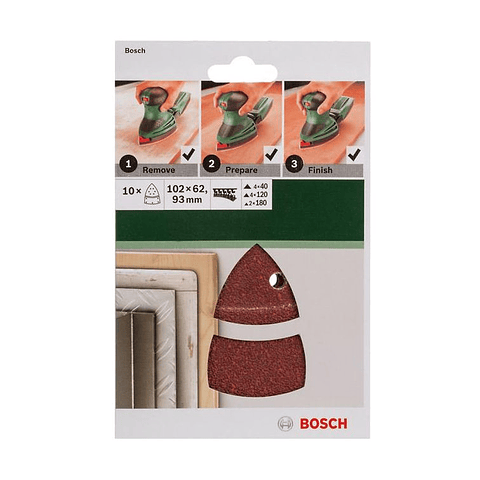Conjunto de 10 folhas de lixa para PSM e PRIO BOSCH