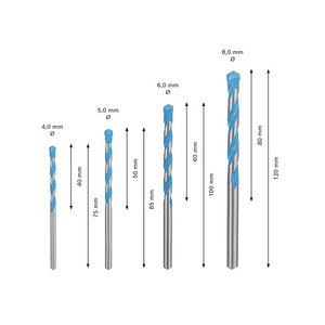 Conjunto de 4 Brocas EXPERT CYL-9 MULTICONSTRUCTION BOSCH