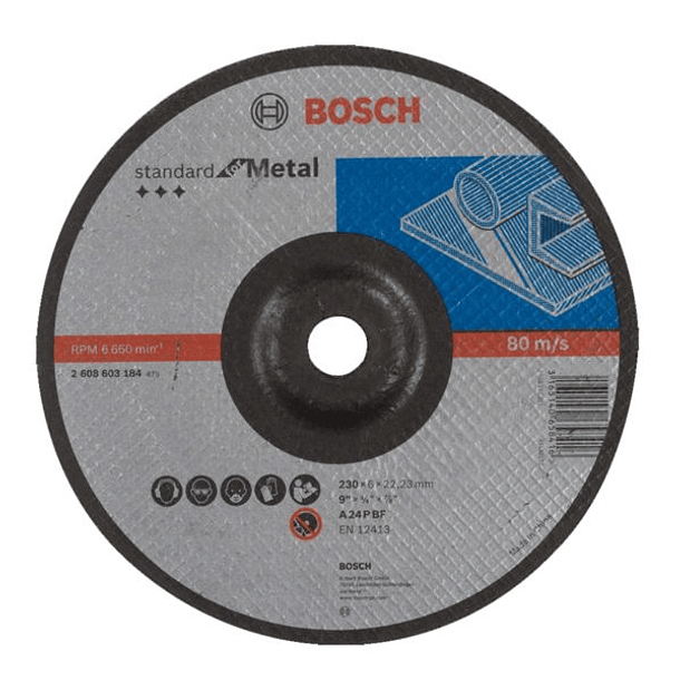 Disco de Rebarbar 230 x 6 mm STANDARD FOR METAL BOSCH 1
