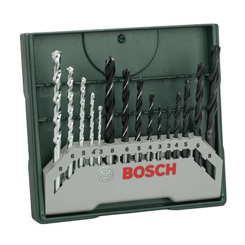 Set de 15 brocas Mini X-Line BOSCH DIY