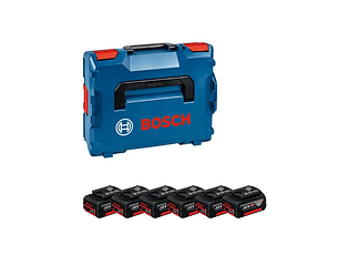 Pack de 6 Baterias 18V 4.0Ah + Mala L-BOXX BOSCH