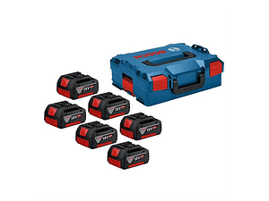 Pack de 6 Baterias 18V 4.0Ah + Mala L-BOXX BOSCH
