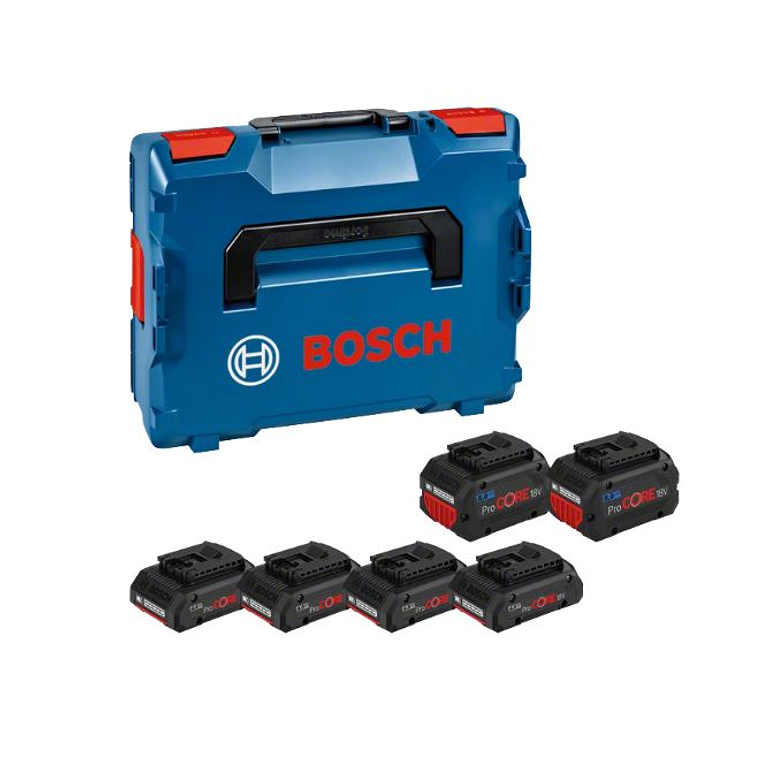 Pack de 6 Baterias 18V (4 x ProCORE18V 4.0Ah + 2 x ProCORE18V 8.0Ah) + Mala L-BOXX BOSCH 2