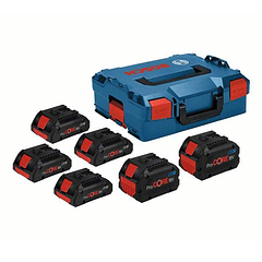 Pack de 6 Baterias 18V (4 x ProCORE18V 4.0Ah + 2 x ProCORE18V 8.0Ah) + Mala L-BOXX BOSCH
