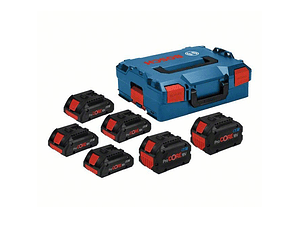 Pack de 6 Baterias 18V (4 x ProCORE18V 4.0Ah + 2 x ProCORE18V 8.0Ah) + Mala L-BOXX BOSCH