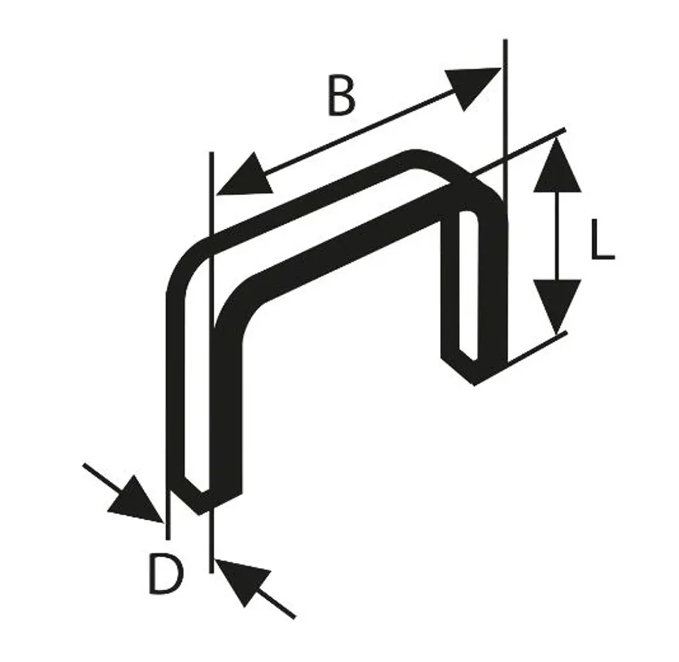 Agrafos Arame Fino Inoxidável TIPO 53 BOSCH (1.000 un.) 2