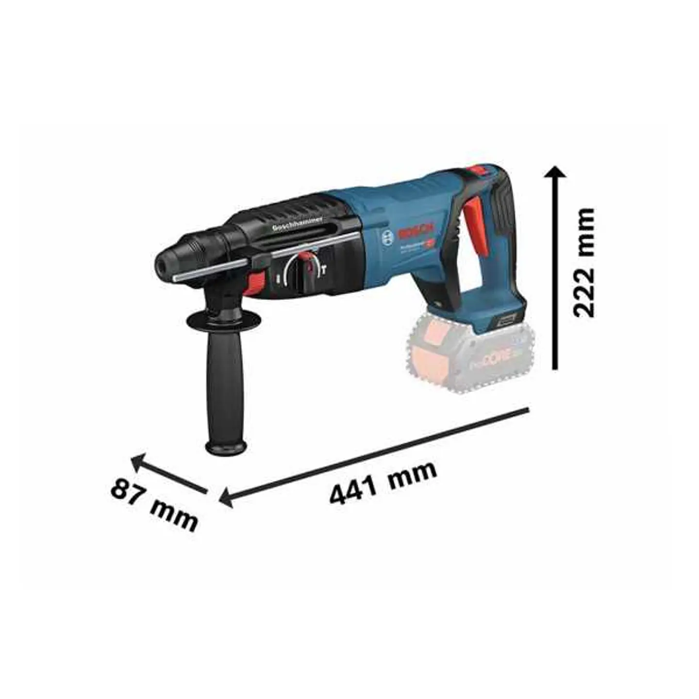Martelo perfurador SDS plus sem fio GBH 18V-26 D BOSCH 2