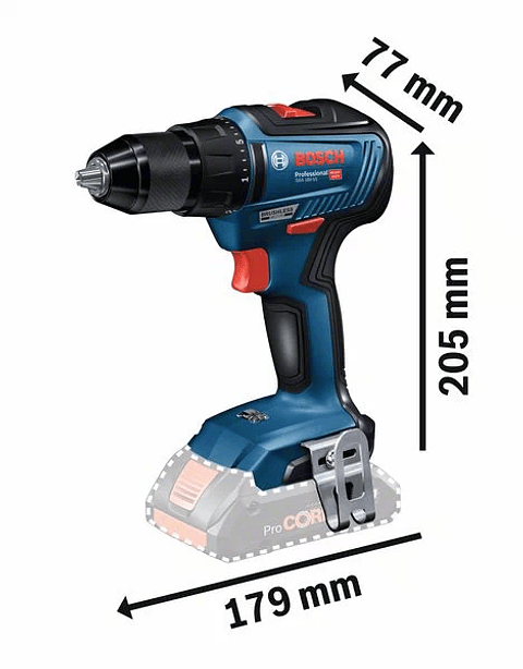 Aparafusadora sem fio GSR 18V-55 + 2 Baterias 18V 4Ah + 82 Acessórios BOSCH