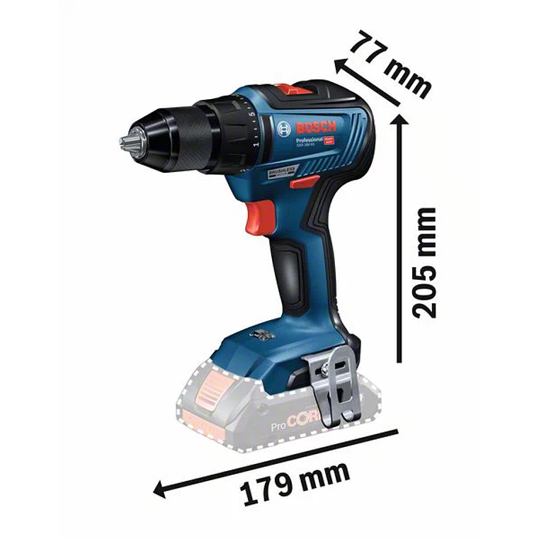 Aparafusadora sem fio GSR 18V-55 + 2 Baterias 18V 4Ah + 82 Acessórios BOSCH 2