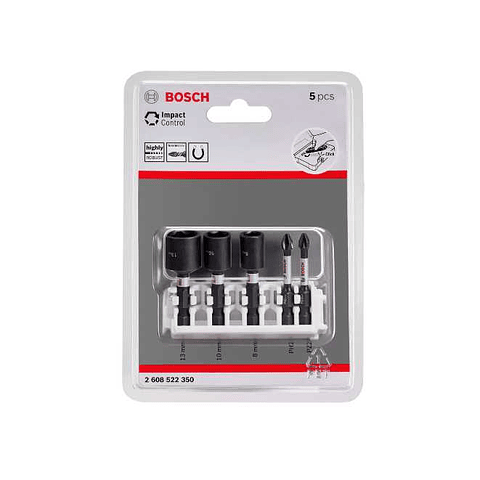 Conjunto de Chaves Sextavadas e Pontas de Aparafusar IMPACT CONTROL BOSCH